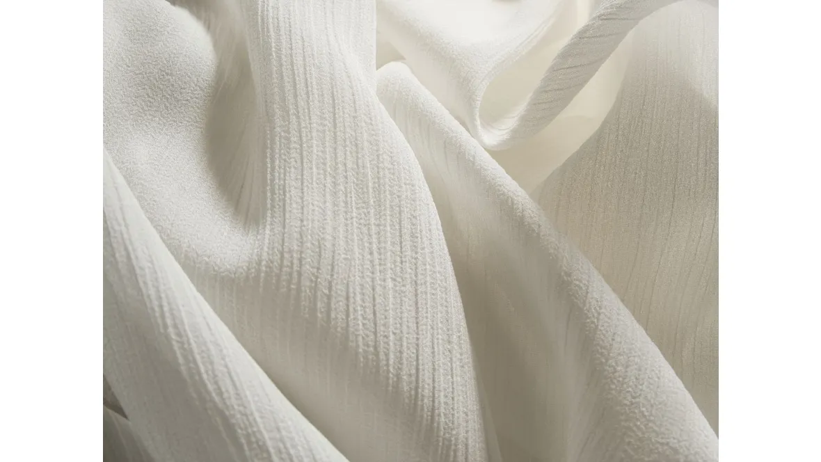 Tenda bianca increspata Isadora di Acro Texture