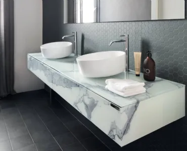 Lavabo di design in ceramica Inbilico di Lago