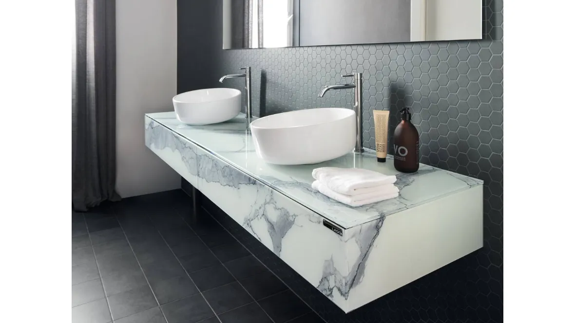 Lavabo di design in ceramica Inbilico di Lago