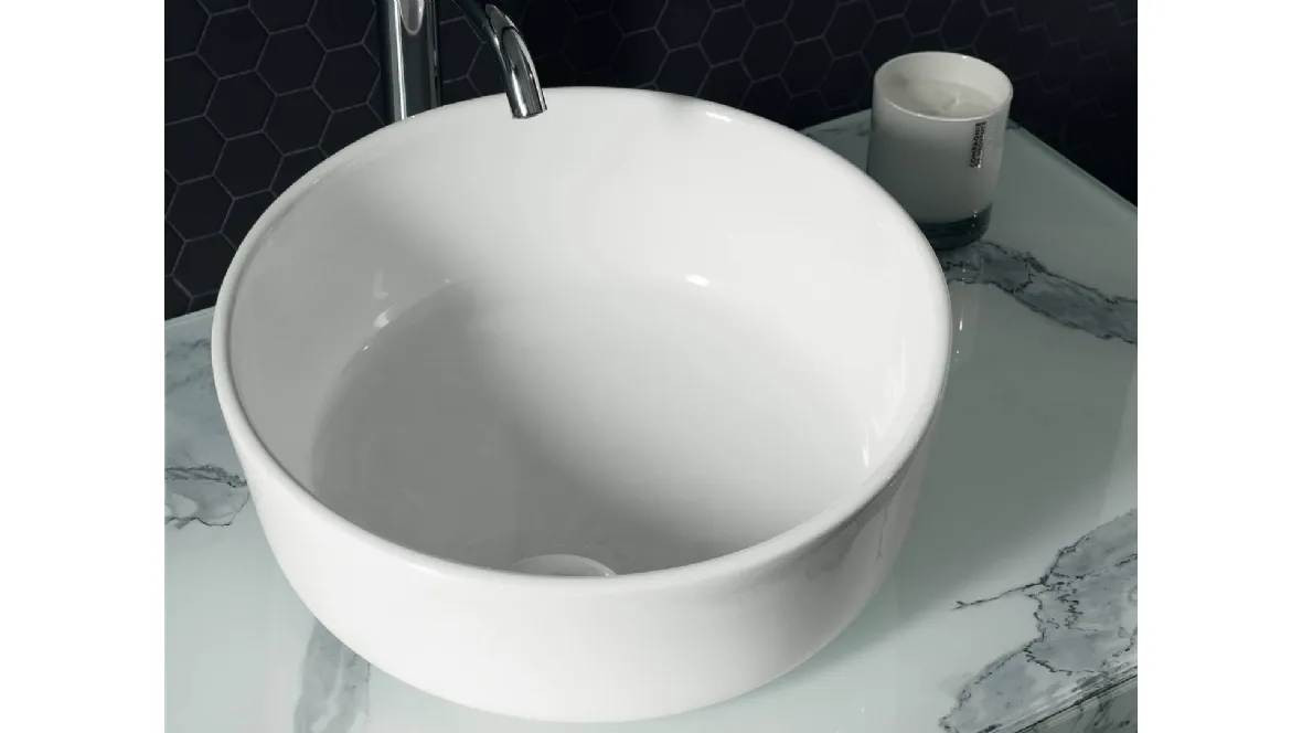 Lavabo di design in ceramica Inbilico di Lago