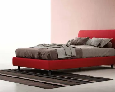 Letto in tessuto con testiera Spoon di Zalf