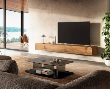 Mobile Porta Tv sospeso in legno 36e8 1409B di Lago