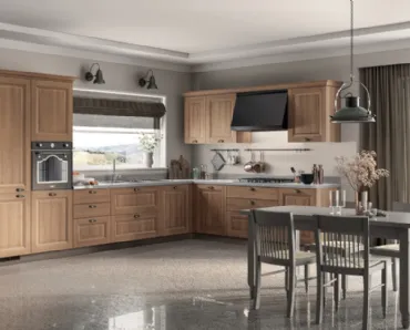 Cucina Classica angolare Family in decorativo Rovere Azteco di Scavolini