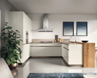 Cucina Moderna Boxi in laccato Bianco di Scavolini