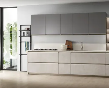 Cucina Moderna Formalia in Grigio Airone e Pietra Solar di Scavolini