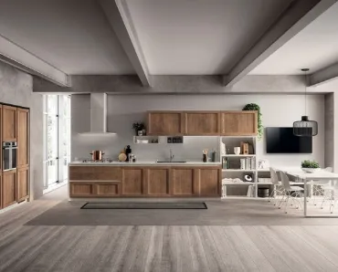 Cucina Moderna Evolution decorativo Rovere Land di Scavolini