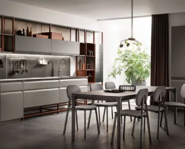 Cucina Moderna Formalia laccato opaco Grigio Titanio di Scavolini